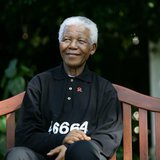 File photo of Nelson Mandela smiling at a news conference ahead of the second 46664 concert near the small Southern Cape province town of Ge File photo of Nelson Mandela smiling at a news conference ahead of the second 46664 concert near the small Southern Cape province town of Ge