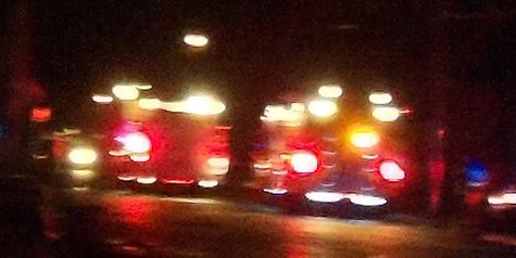 Firefighters were keeping the public some distance from the fire scene. Firefighters were keeping the public some distance from the fire scene.
