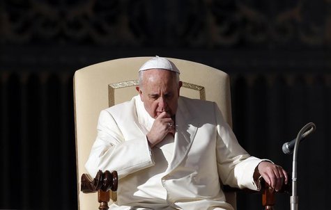 Pope Francis attends during his weekly general audience at St. Peter's Square at the Vatican December 4, 2013. REUTERS/Alessandro Bianchi Pope Francis attends during his weekly general audience at St. Peter's Square at the Vatican December 4, 2013. REUTERS/Alessandro Bianchi