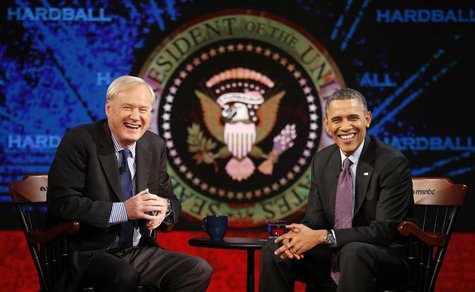 U.S. President Barack Obama is interviewed on MSNBC's "Hardball with Chris Matthews" at American University in Washington December 5, 2013. U.S. President Barack Obama is interviewed on MSNBC's "Hardball with Chris Matthews" at American University in Washington December 5, 2013.