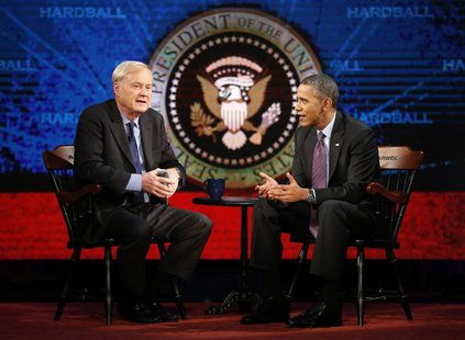 U.S. President Barack Obama is interviewed on MSNBC's "Hardball with Chris Matthews" at American University in Washington December 5, 2013. U.S. President Barack Obama is interviewed on MSNBC's "Hardball with Chris Matthews" at American University in Washington December 5, 2013.