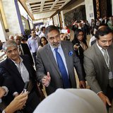 India's Commerce Minister Anand Sharma (C) arrives at the ninth World Trade Organization (WTO) Ministerial Conference in Nusa Dua, on the In India's Commerce Minister Anand Sharma (C) arrives at the ninth World Trade Organization (WTO) Ministerial Conference in Nusa Dua, on the In
