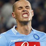 Napoli's Marek Hamsik reacts during their Italian Serie A soccer match against Juventus at the Juventus stadium in Turin November 10, 2013. Napoli's Marek Hamsik reacts during their Italian Serie A soccer match against Juventus at the Juventus stadium in Turin November 10, 2013.