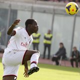 AC Milan's Mario Balotelli controls the ball during the Italian Serie A soccer match against Catania at Massimino stadium in Catania Decembe AC Milan's Mario Balotelli controls the ball during the Italian Serie A soccer match against Catania at Massimino stadium in Catania Decembe