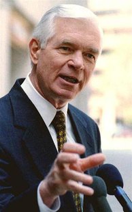 Sen. Thad Cochran talks to reporters July 20 after a news talk show appearance in Washington. - RTXHEAZ Sen. Thad Cochran talks to reporters July 20 after a news talk show appearance in Washington. - RTXHEAZ