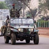 Seleka soldiers drive along a road in Bangui.
REUTERS/Emmanuel Braun Seleka soldiers drive along a road in Bangui.
REUTERS/Emmanuel Braun