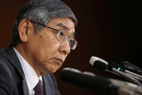 Bank of Japan (BOJ) Governor Haruhiko Kuroda listens to a reporter's question during a news conference at the BOJ headquarters in Tokyo Nove Bank of Japan (BOJ) Governor Haruhiko Kuroda listens to a reporter's question during a news conference at the BOJ headquarters in Tokyo Nove