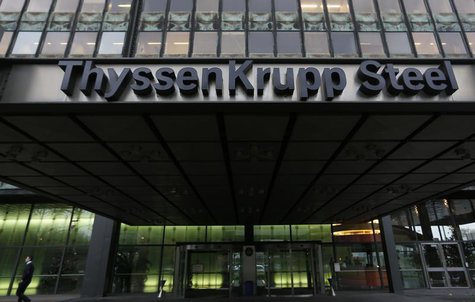 The headquarters of ThyssenKrupp Steel Europe AG are seen in Duisburg November 29, 2013. REUTERS/Ina Fassbender The headquarters of ThyssenKrupp Steel Europe AG are seen in Duisburg November 29, 2013. REUTERS/Ina Fassbender