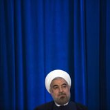 Iran's President Hassan Rouhani participates in an event hosted by the Council on Foreign Relations and the Asia Society in New York, Septem Iran's President Hassan Rouhani participates in an event hosted by the Council on Foreign Relations and the Asia Society in New York, Septem