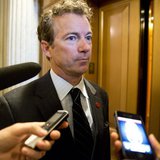 Senator Rand Paul (R-KY) speaks to reporters during the 14th day of the partial government shut down in Washington on October 14, 2013. REUT Senator Rand Paul (R-KY) speaks to reporters during the 14th day of the partial government shut down in Washington on October 14, 2013. REUT