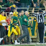 NDSU Head Coach Craig Bohl argues a call during the 2013 season. NDSU Head Coach Craig Bohl argues a call during the 2013 season.