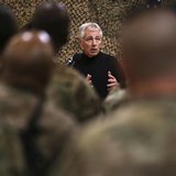 U.S. Secretary of Defense Chuck Hagel speaks to U.S. troops at the Kandahar Air Base, December 8, 2013. REUTERS/Mark Wilson/Pool U.S. Secretary of Defense Chuck Hagel speaks to U.S. troops at the Kandahar Air Base, December 8, 2013. REUTERS/Mark Wilson/Pool