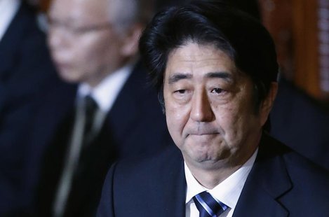 Japan's Prime Minister Shinzo Abe attends at the plenary session of the Lower House of the parliament as it rejects a no-confidence resoluti Japan's Prime Minister Shinzo Abe attends at the plenary session of the Lower House of the parliament as it rejects a no-confidence resoluti