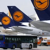 Lufthansa aircrafts sit on the tarmac at Frankfurt airport July 12, 2013. REUTERS/Ralph Orlowski Lufthansa aircrafts sit on the tarmac at Frankfurt airport July 12, 2013. REUTERS/Ralph Orlowski