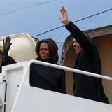 U.S. President Barack Obama and first lady Michelle Obama depart Joint Base Andrews in Washington en route to Johannesburg December 9, 2013. U.S. President Barack Obama and first lady Michelle Obama depart Joint Base Andrews in Washington en route to Johannesburg December 9, 2013.