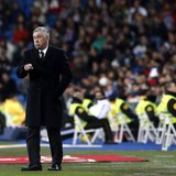 Real Madrid's coach Carlo Ancelotti gestures during their Spanish First Division soccer match against Real Valladolid at Santiago Bernabeu s Real Madrid's coach Carlo Ancelotti gestures during their Spanish First Division soccer match against Real Valladolid at Santiago Bernabeu s