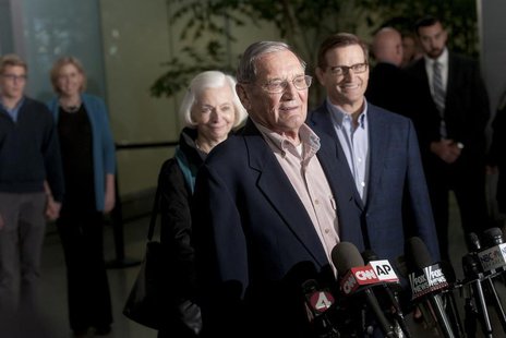 Merrill Newman, an 85 year-old retired American soldier freed from North Korea on Saturday, speaks with reporters at San Francisco Internati Merrill Newman, an 85 year-old retired American soldier freed from North Korea on Saturday, speaks with reporters at San Francisco Internati