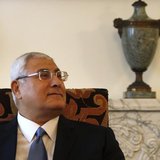 Egypt's interim President Adli Mansour attends a meeting with EU foreign policy chief Catherine Ashton (not seen) at El-Thadiya presidential Egypt's interim President Adli Mansour attends a meeting with EU foreign policy chief Catherine Ashton (not seen) at El-Thadiya presidential
