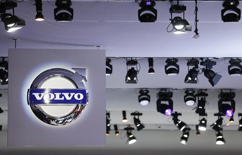 The logo of Volvo is pictured during a media preview day at the Frankfurt Motor Show (IAA) September 10, 2013. REUTERS/Pawel Kopczynski The logo of Volvo is pictured during a media preview day at the Frankfurt Motor Show (IAA) September 10, 2013. REUTERS/Pawel Kopczynski