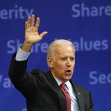 U.S. Vice President Joe Biden waves to the crowd as he leaves after delivering his speech at Yonsei University in Seoul December 6, 2013. RE U.S. Vice President Joe Biden waves to the crowd as he leaves after delivering his speech at Yonsei University in Seoul December 6, 2013. RE