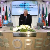 Organization of the Petroleum Exporting Countries (OPEC) Secretary General Abdullah al-Badri arrives for a news conference following a meeti Organization of the Petroleum Exporting Countries (OPEC) Secretary General Abdullah al-Badri arrives for a news conference following a meeti