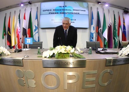Organization of the Petroleum Exporting Countries (OPEC) Secretary General Abdullah al-Badri arrives for a news conference following a meeti Organization of the Petroleum Exporting Countries (OPEC) Secretary General Abdullah al-Badri arrives for a news conference following a meeti