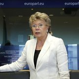 European Union Justice Commissioner Viviane Reding arrives to address the European Parliament's Committee on civil liberties, justice and ho European Union Justice Commissioner Viviane Reding arrives to address the European Parliament's Committee on civil liberties, justice and ho
