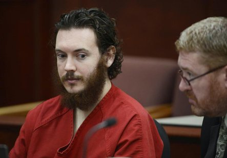 James Holmes and his defense attorney Daniel King (R) sit in court for an advisement hearing at the Arapahoe County Justice Center in Centen James Holmes and his defense attorney Daniel King (R) sit in court for an advisement hearing at the Arapahoe County Justice Center in Centen