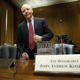 John Koskinen takes his seat to testify before a Senate Finance Committee confirmation hearing on his nomination to be commissioner of the I John Koskinen takes his seat to testify before a Senate Finance Committee confirmation hearing on his nomination to be commissioner of the I