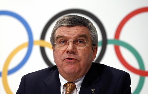 International Olympic Committee (IOC) President Thomas Bach attends a news conference at the IOC headquarters in Lausanne December 10, 2013. International Olympic Committee (IOC) President Thomas Bach attends a news conference at the IOC headquarters in Lausanne December 10, 2013.