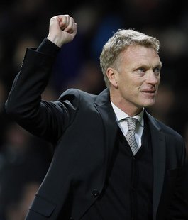Manchester United's manager David Moyes reacts after their Champions League soccer match against Shakhtar Donetsk at Old Trafford in Manches Manchester United's manager David Moyes reacts after their Champions League soccer match against Shakhtar Donetsk at Old Trafford in Manches