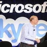 Microsoft Chief Executive Officer (CEO) Steve Ballmer (L) and Skype CEO Tony Bates shake hands at their joint news conference in San Francis Microsoft Chief Executive Officer (CEO) Steve Ballmer (L) and Skype CEO Tony Bates shake hands at their joint news conference in San Francis