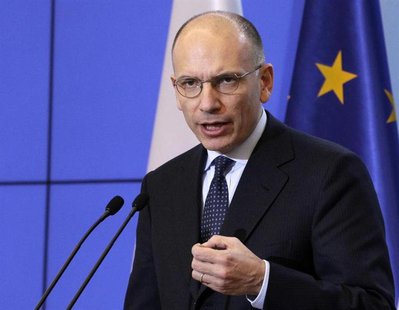 Italian Prime Minister Enrico Letta gestures as he speaks during a news conference at the Prime Minister's Chancellery in Warsaw, December 5 Italian Prime Minister Enrico Letta gestures as he speaks during a news conference at the Prime Minister's Chancellery in Warsaw, December 5