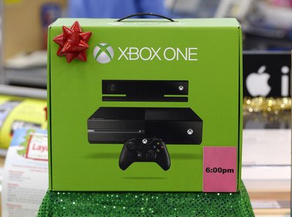 An XBox One which will be discounted at 6pm local time on Thanksgiving day is seen on display at the Wal-Mart Supercenter in the Porter Ranc An XBox One which will be discounted at 6pm local time on Thanksgiving day is seen on display at the Wal-Mart Supercenter in the Porter Ranc