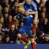 Hull City's Paul McShane (L) celebrates his goal against Tottenham Hotspur with Stephen Quinn during their English League Cup fourth round s Hull City's Paul McShane (L) celebrates his goal against Tottenham Hotspur with Stephen Quinn during their English League Cup fourth round s