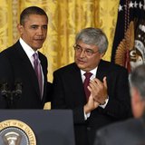 U.S. President Barack Obama (L) announces Pete Rouse as his interim White House Chief of Staff in the East Room of the White House in Washin U.S. President Barack Obama (L) announces Pete Rouse as his interim White House Chief of Staff in the East Room of the White House in Washin