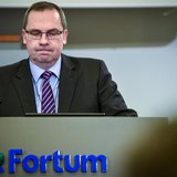 Fortum's president and CEO Tapio Kuula, addresses a news conference at the headquarters of the company in Espoo December 12, 2013. REUTERS/A Fortum's president and CEO Tapio Kuula, addresses a news conference at the headquarters of the company in Espoo December 12, 2013. REUTERS/A