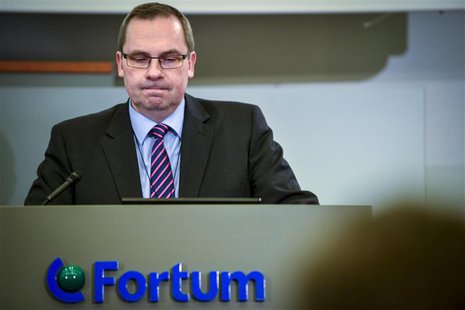Fortum's president and CEO Tapio Kuula, addresses a news conference at the headquarters of the company in Espoo December 12, 2013. REUTERS/A Fortum's president and CEO Tapio Kuula, addresses a news conference at the headquarters of the company in Espoo December 12, 2013. REUTERS/A