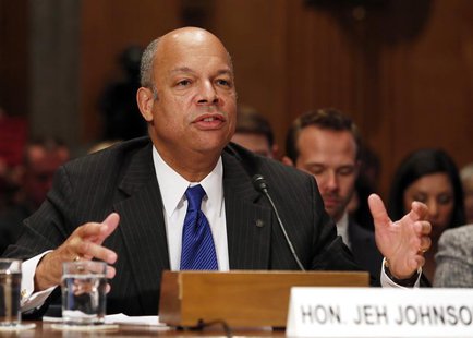 Jeh Johnson testifies before the Senate Homeland Security and Governmental Affairs Committee confirmation hearing on his nomination to be th Jeh Johnson testifies before the Senate Homeland Security and Governmental Affairs Committee confirmation hearing on his nomination to be th