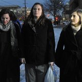 Jordan Graham (C), accompanied by members of her legal team, walks away from U.S. District Court in Missoula, Montana on December 11, 2013. Jordan Graham (C), accompanied by members of her legal team, walks away from U.S. District Court in Missoula, Montana on December 11, 2013.
