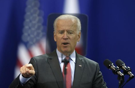 U.S. Vice President Joe Biden delivers his speech at Yonsei University in Seoul December 6, 2013. REUTERS/Kim Hong-Ji U.S. Vice President Joe Biden delivers his speech at Yonsei University in Seoul December 6, 2013. REUTERS/Kim Hong-Ji