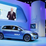 Jonathan Browning, President and CEO of the Volkswagen Group of America, introduces the Volkswagen eGolf electric car at the Los Angeles Aut Jonathan Browning, President and CEO of the Volkswagen Group of America, introduces the Volkswagen eGolf electric car at the Los Angeles Aut