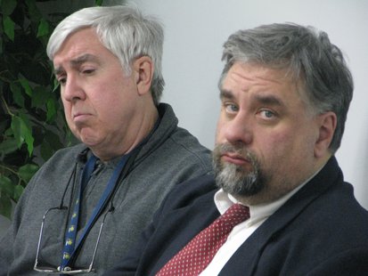 Supervisor Oliver Burrows (L) and Corporation Counsel Scott Corbett (R) Supervisor Oliver Burrows (L) and Corporation Counsel Scott Corbett (R)