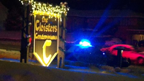 The entrance to the residential complex was closed for hours as firecrews put out hotspots and the body was recovered. The entrance to the residential complex was closed for hours as firecrews put out hotspots and the body was recovered.