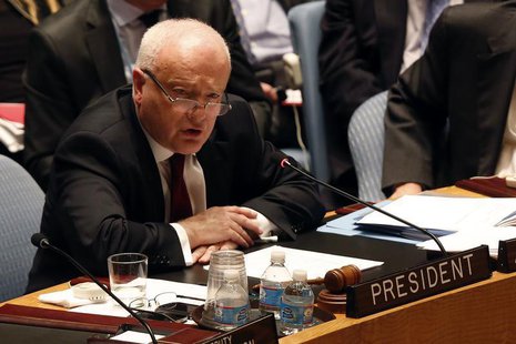 Australia's Ambassador to the United Nations Gary Quinlan speaks during the U.N. Security Council meeting in New York September 27, 2013. RE Australia's Ambassador to the United Nations Gary Quinlan speaks during the U.N. Security Council meeting in New York September 27, 2013. RE