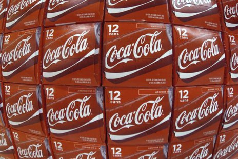 Cases of Coca-Cola are shown for sale in Encinitas, California October 10, 2013. REUTERS/Mike Blake Cases of Coca-Cola are shown for sale in Encinitas, California October 10, 2013. REUTERS/Mike Blake