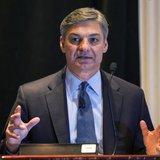 Ray Conner, executive vice president of The Boeing Company and president and CEO of Boeing Commercial Airplanes, speaks to the media during Ray Conner, executive vice president of The Boeing Company and president and CEO of Boeing Commercial Airplanes, speaks to the media during