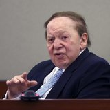 Las Vegas Sands Corp Chairman and Chief Executive Sheldon Adelson testifies on the witness stand at the Regional Justice Center in Las Vegas Las Vegas Sands Corp Chairman and Chief Executive Sheldon Adelson testifies on the witness stand at the Regional Justice Center in Las Vegas