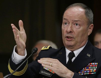 U.S. National Security Agency (NSA) Director General Keith Alexander testifies before the Senate Judiciary Committee in Washington December U.S. National Security Agency (NSA) Director General Keith Alexander testifies before the Senate Judiciary Committee in Washington December