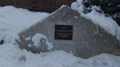 The Memorial sits near the entrance to the Interfaith Community Center The Memorial sits near the entrance to the Interfaith Community Center